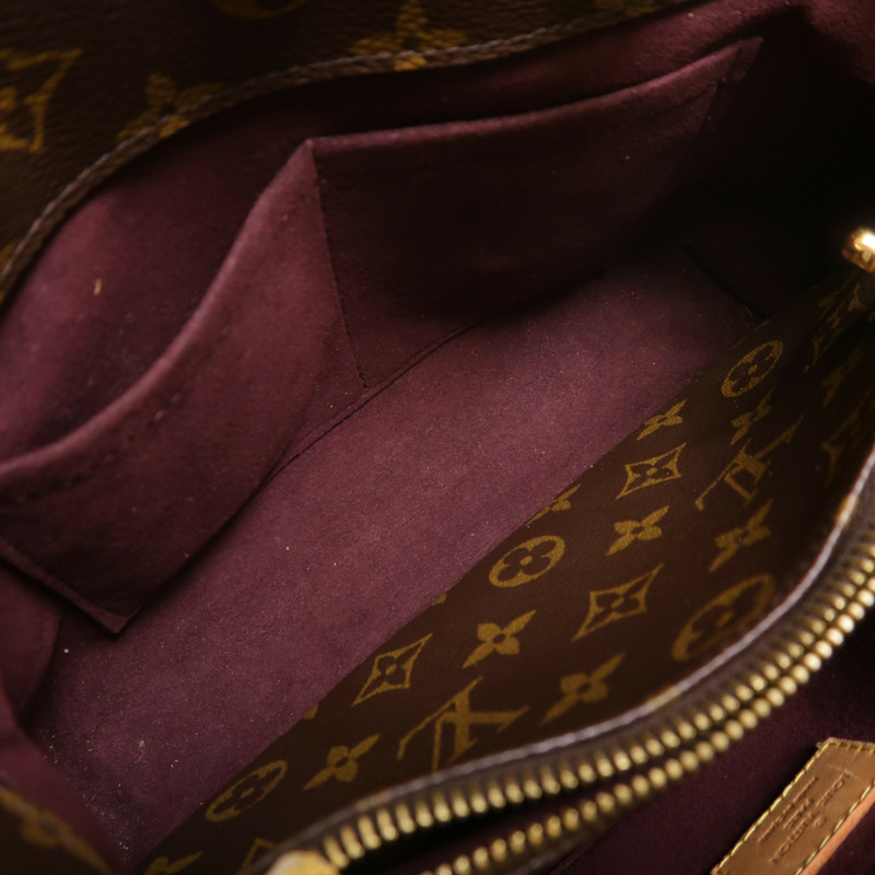 LOUIS VUITTON Monogram Montaigne BB金扣手挽肩背兩用袋棕色-5