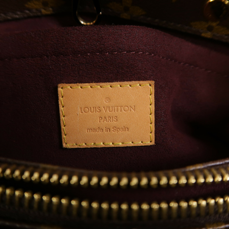 LOUIS VUITTON Monogram Montaigne BB金扣手挽肩背兩用袋棕色-6