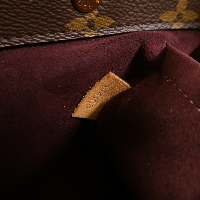 LOUIS VUITTON Monogram Montaigne BB金扣手挽肩背兩用袋棕色-7