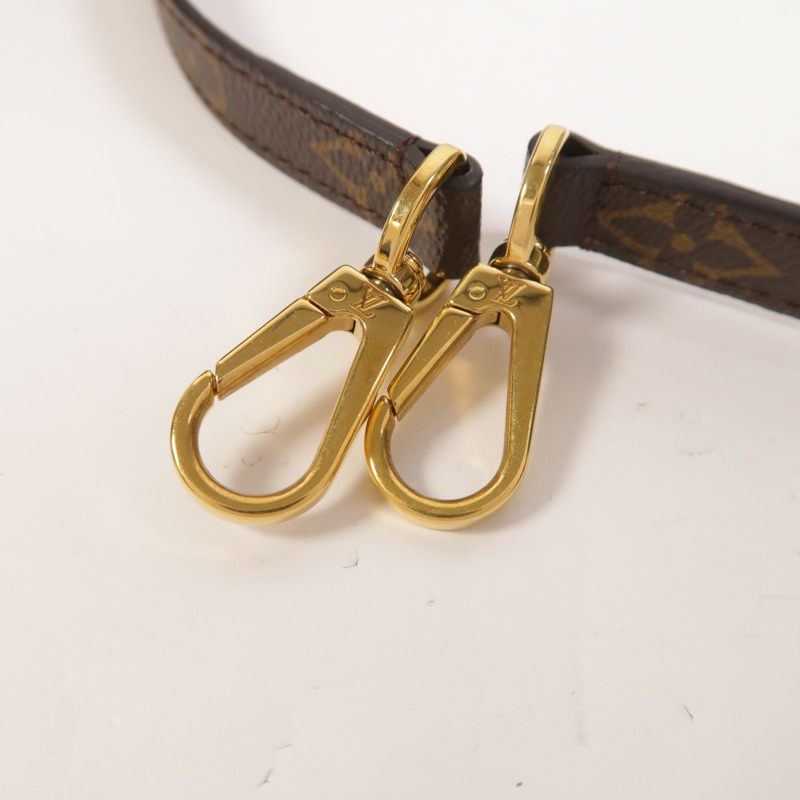 LOUIS VUITTON Monogram Montaigne BB金扣手挽肩背兩用袋棕色-14