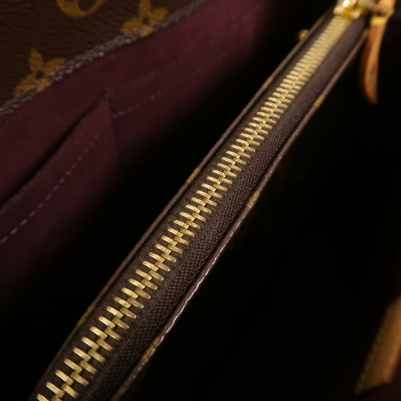 LOUIS VUITTON Monogram Montaigne BB金扣手挽肩背兩用袋棕色-15