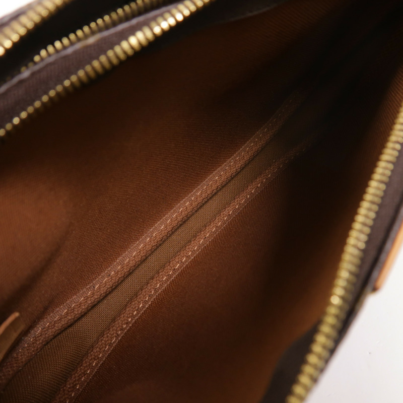 LOUIS VUITTON Monogram Multi Pochette Accessoires金扣手挽肩背兩用袋棕色-5