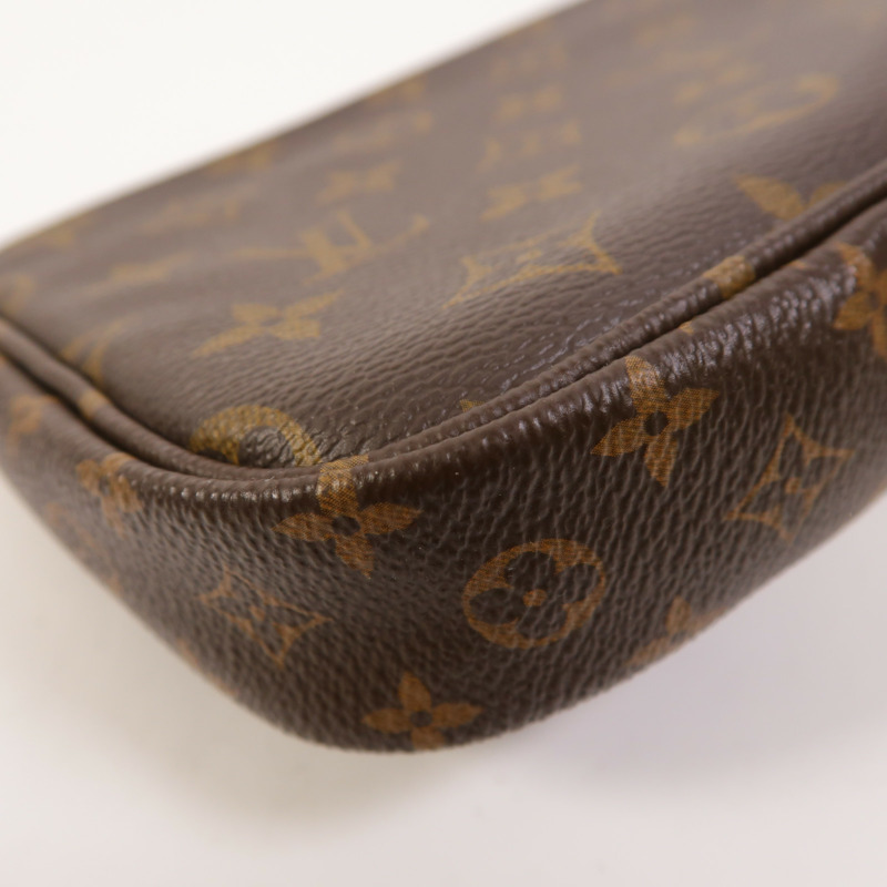 LOUIS VUITTON Monogram Multi Pochette Accessoires金扣手挽肩背兩用袋棕色-12