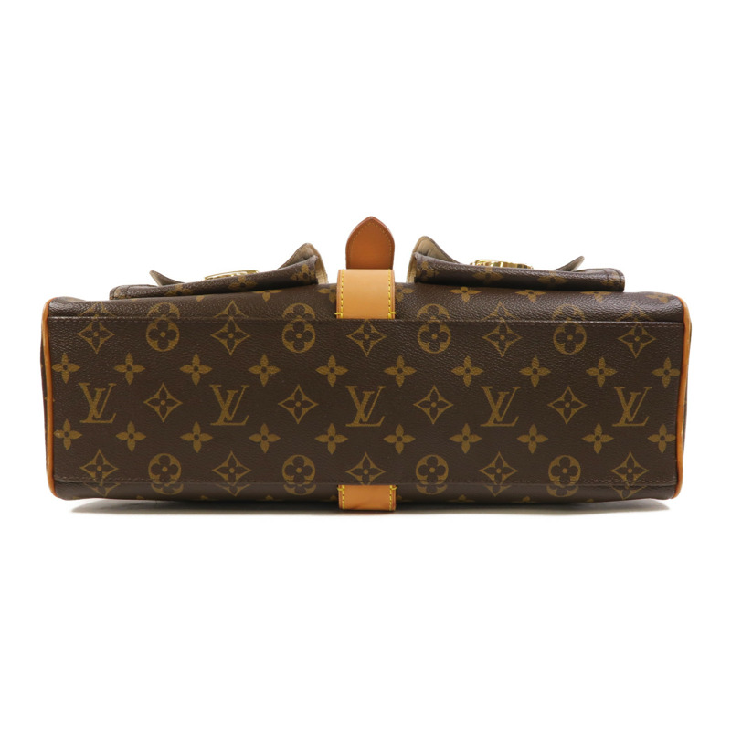 LOUIS VUITTON Monogram Manhattan GM金扣手挽袋棕色-3