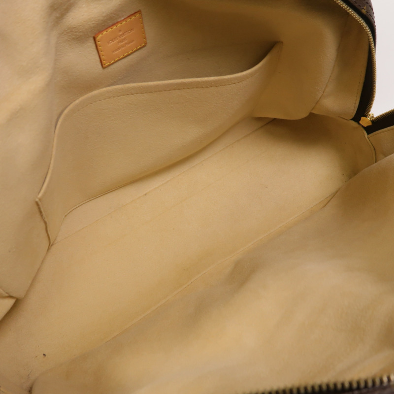LOUIS VUITTON Monogram Manhattan GM金扣手挽袋棕色-4