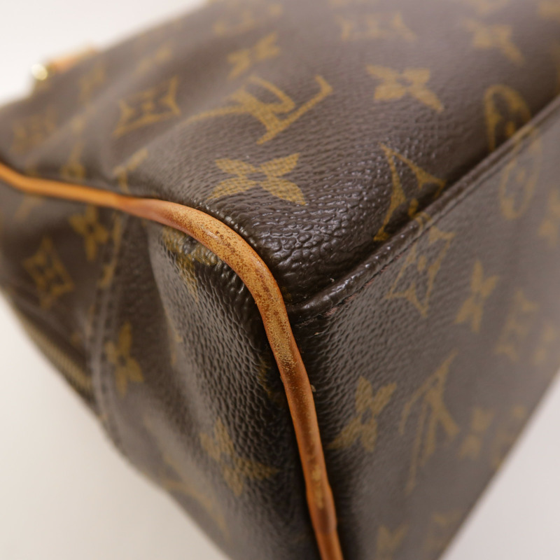 LOUIS VUITTON Monogram Manhattan GM金扣手挽袋棕色-12