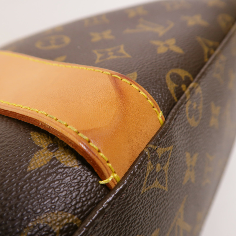 LOUIS VUITTON Monogram Manhattan GM金扣手挽袋棕色-13