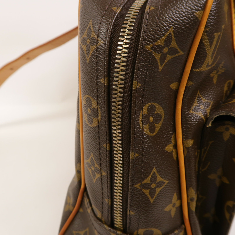 LOUIS VUITTON Monogram Manhattan GM金扣手挽袋棕色-17