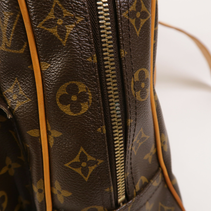 LOUIS VUITTON Monogram Manhattan GM金扣手挽袋棕色-18