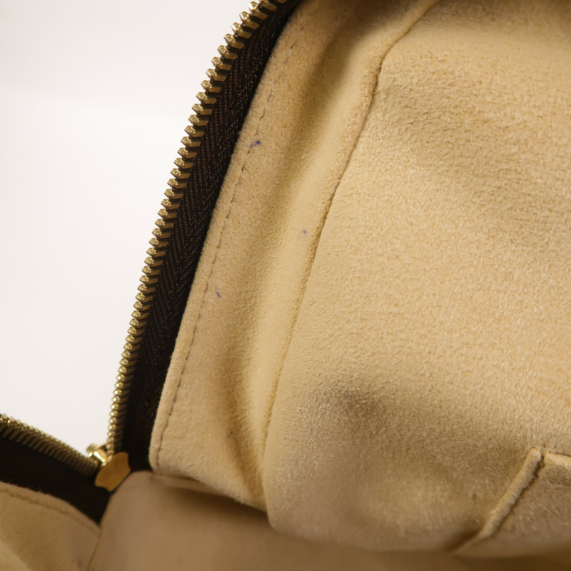 LOUIS VUITTON Monogram Manhattan GM金扣手挽袋棕色-19