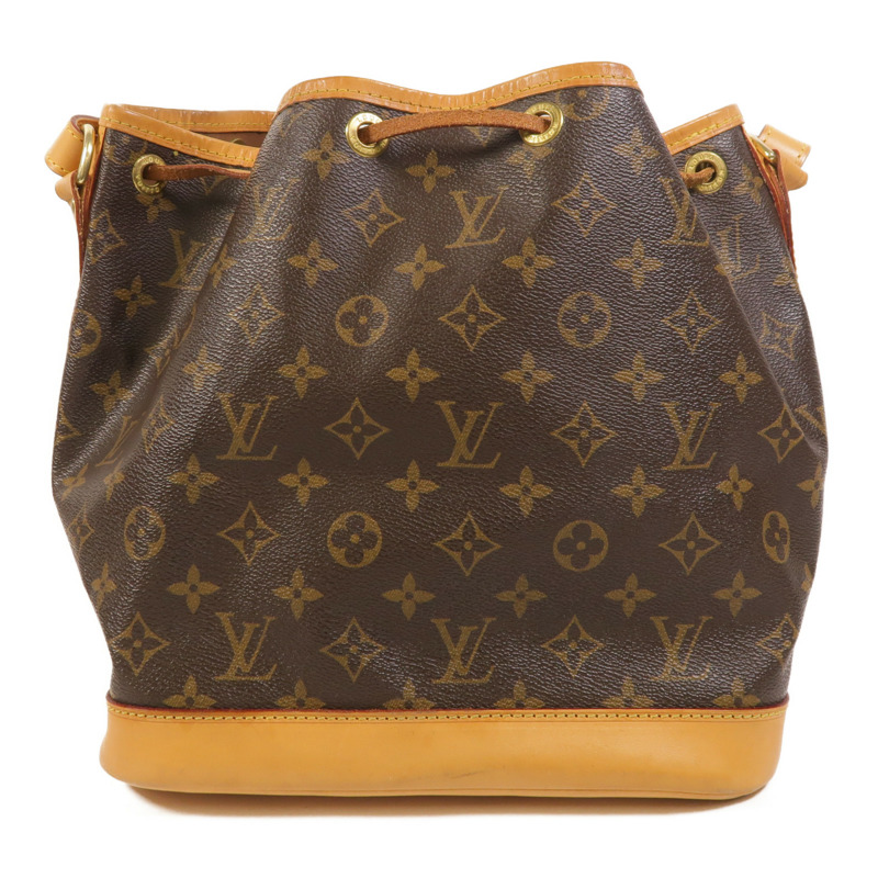 LOUIS VUITTON Monogram Petit Noe金扣肩背袋棕色-1