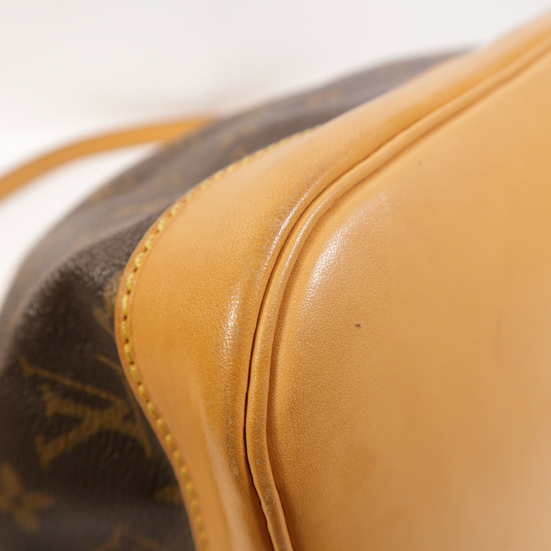 LOUIS VUITTON Monogram Petit Noe金扣肩背袋棕色-11