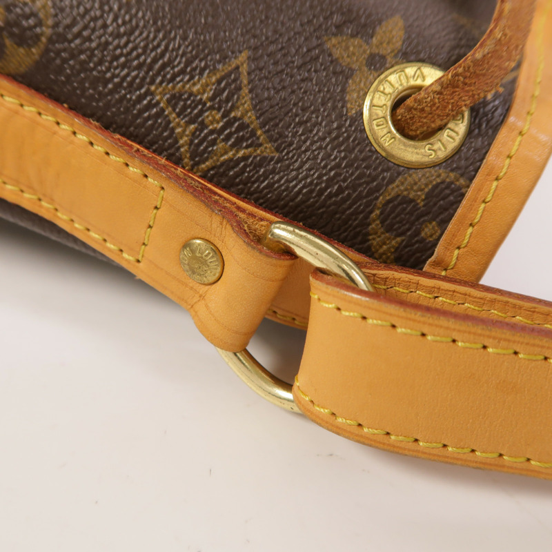 LOUIS VUITTON Monogram Petit Noe金扣肩背袋棕色-12