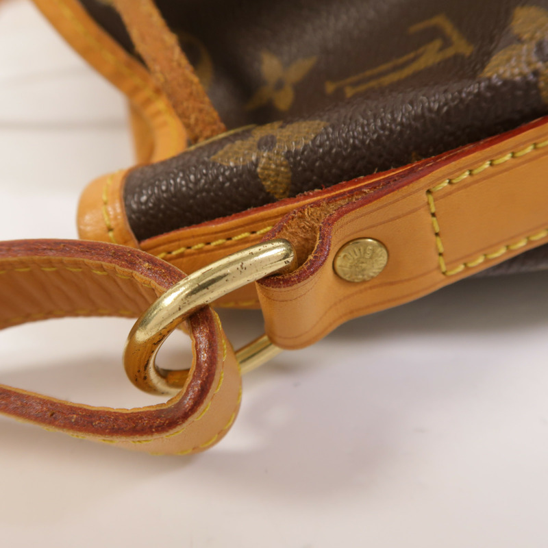 LOUIS VUITTON Monogram Petit Noe金扣肩背袋棕色-13