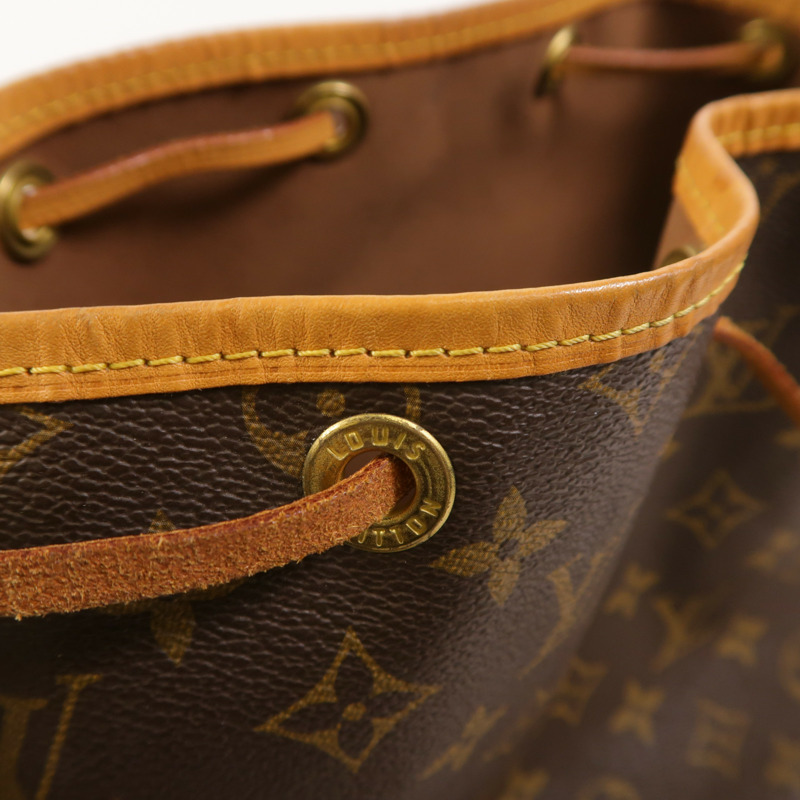 LOUIS VUITTON Monogram Petit Noe金扣肩背袋棕色-15
