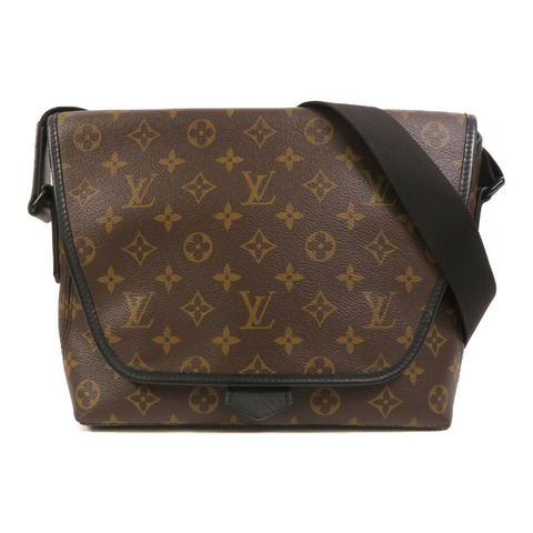LOUIS VUITTON Monogram Macassar Magnetic Messenger Bag肩背袋棕色