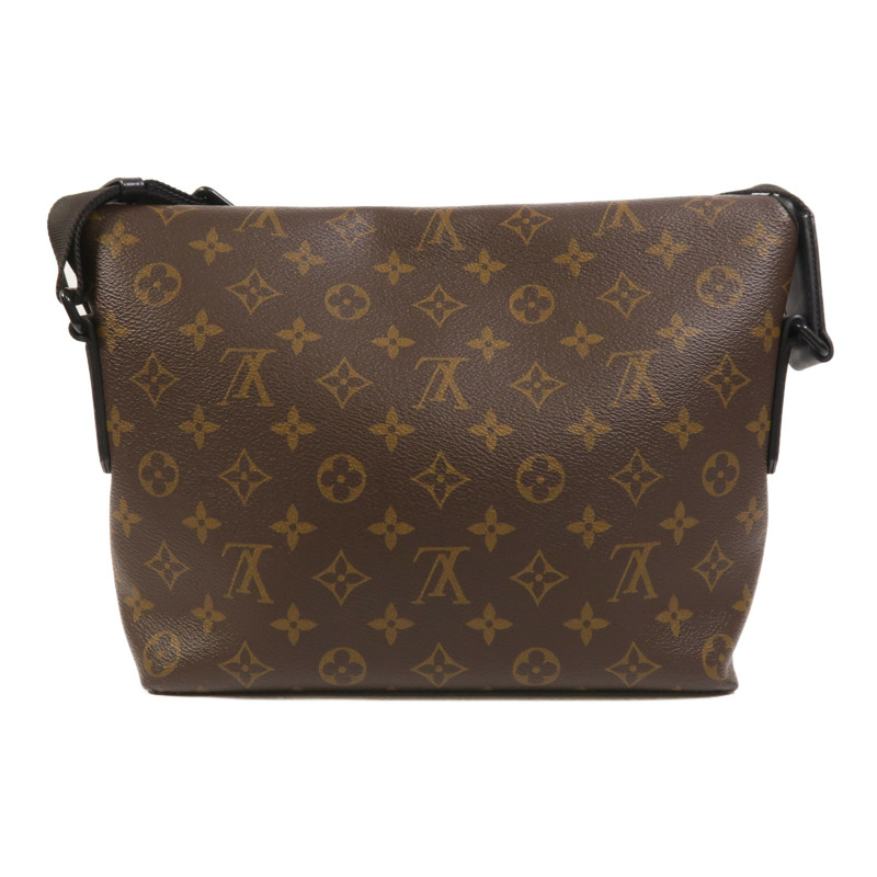 LOUIS VUITTON Monogram Macassar Magnetic Messenger Bag肩背袋棕色-1