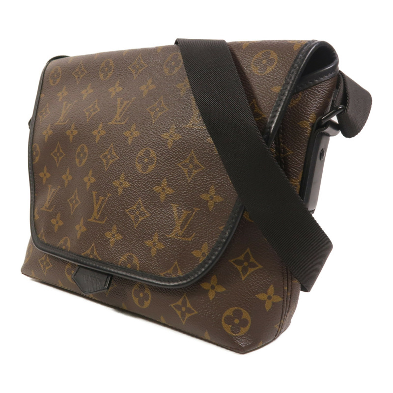 LOUIS VUITTON Monogram Macassar Magnetic Messenger Bag肩背袋棕色-2