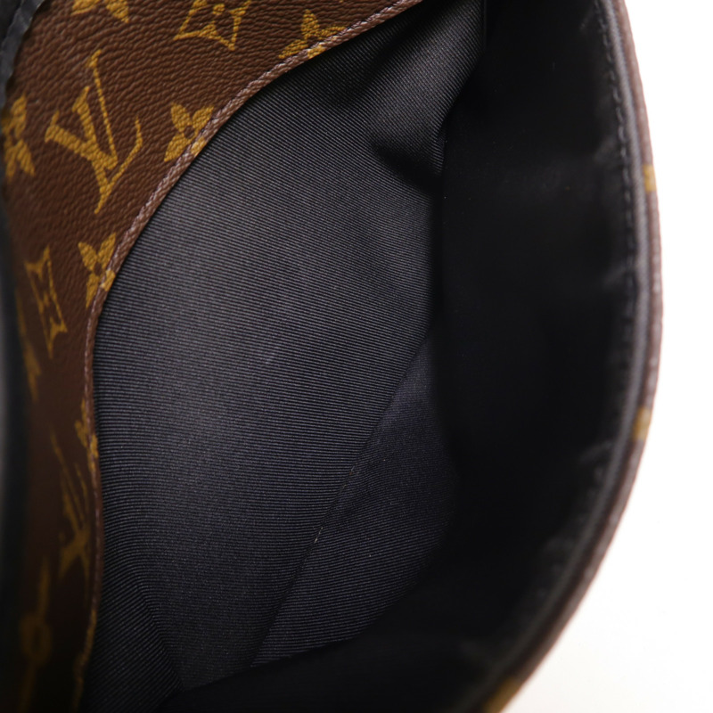 LOUIS VUITTON Monogram Macassar Magnetic Messenger Bag肩背袋棕色-5