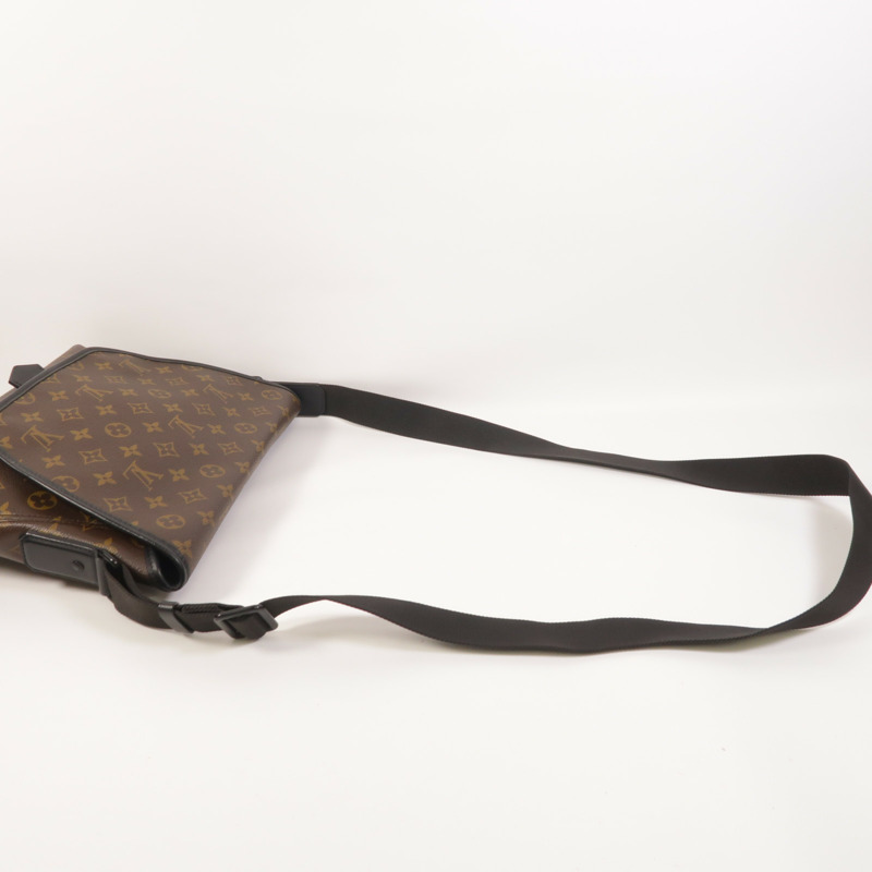 LOUIS VUITTON Monogram Macassar Magnetic Messenger Bag肩背袋棕色-7