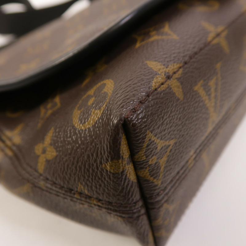 LOUIS VUITTON Monogram Macassar Magnetic Messenger Bag肩背袋棕色-9