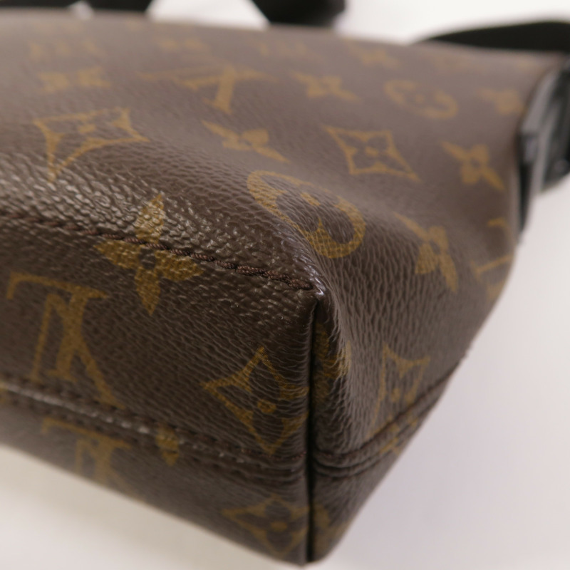 LOUIS VUITTON Monogram Macassar Magnetic Messenger Bag肩背袋棕色-10