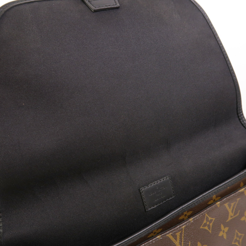 LOUIS VUITTON Monogram Macassar Magnetic Messenger Bag肩背袋棕色-12