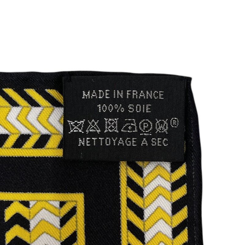 HERMES 愛馬仕 CARRE 90 SELLE DES STEPPES 馬鞍絲巾 絲綢 黃色系-3