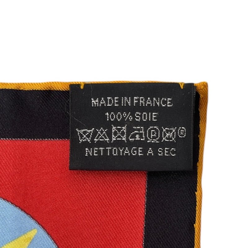 HERMES 愛馬仕 CARRE 90 TEA FOR TWO 絲巾 絲綢 紅黑色系-3