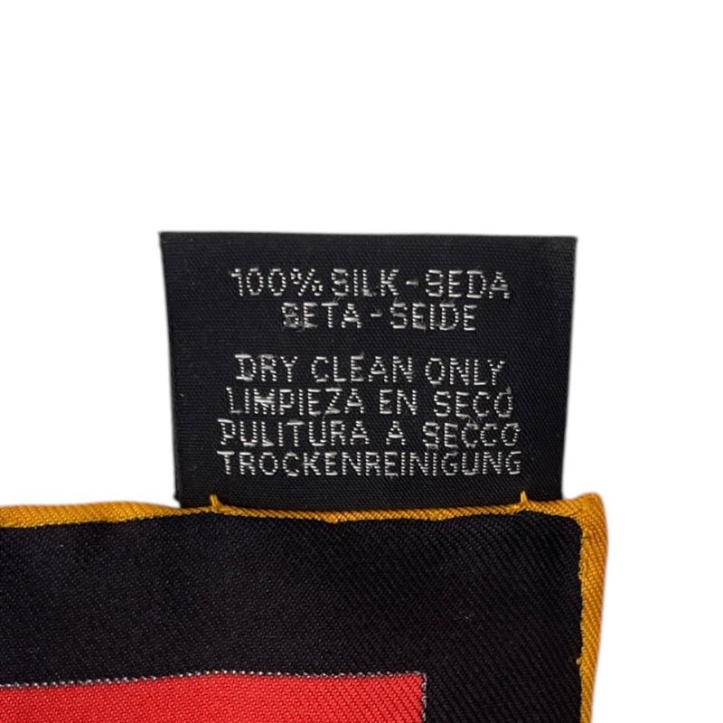 HERMES 愛馬仕 CARRE 90 TEA FOR TWO 絲巾 絲綢 紅黑色系-4