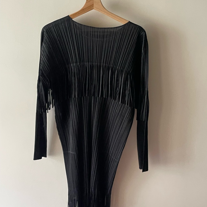 ▪️富貴選物FUGUEI▪️PP  三宅一生 流蘇長袖短洋裝 連衣裙-5