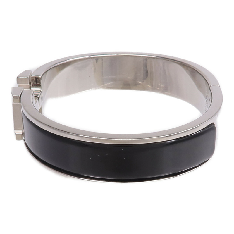 HERMES 金屬/琺瑯Clic H Bracelet手鐲Noir-1