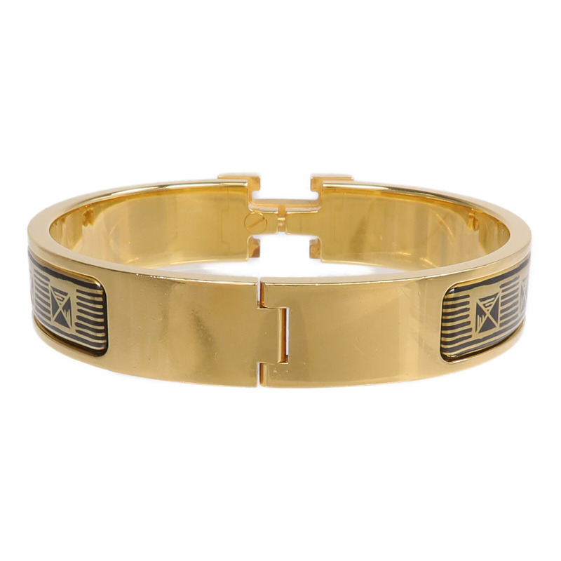 HERMES 金屬/琺瑯Clic H Bijoux Trompe L'Oeil手鐲-2