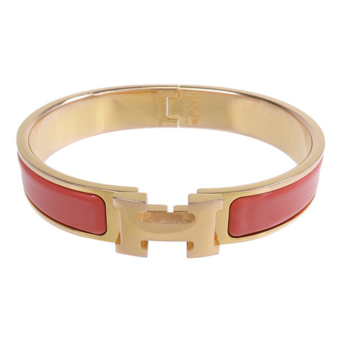 HERMES 金屬/琺瑯Clic H Bracelet手鐲