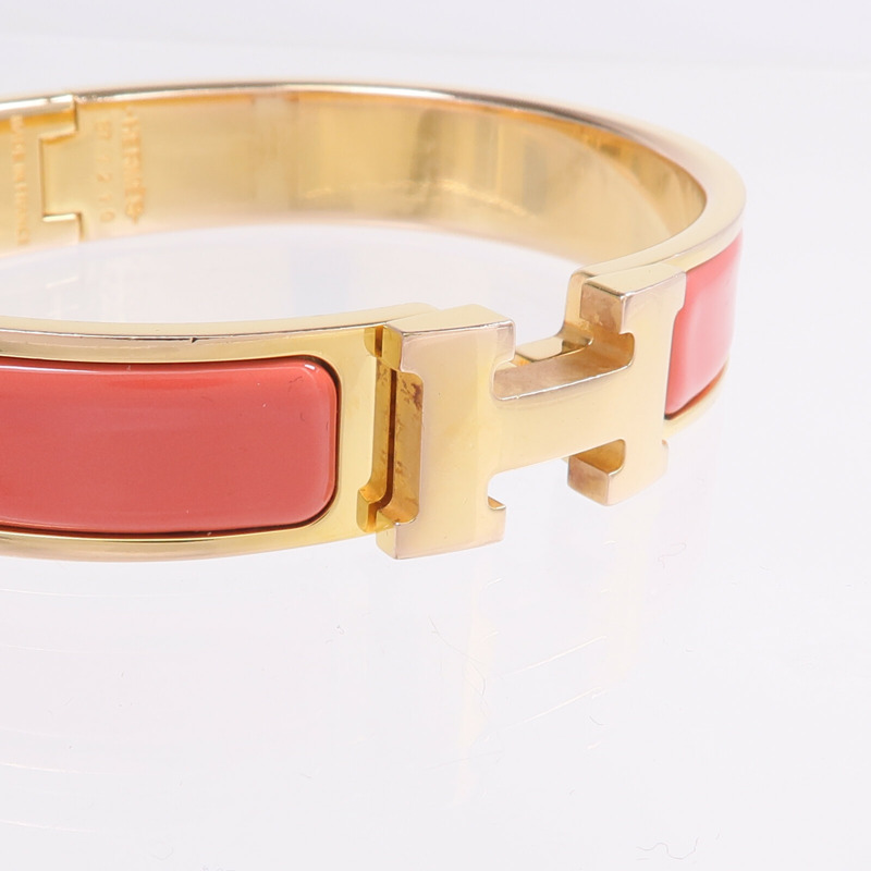 HERMES 金屬/琺瑯Clic H Bracelet手鐲-4