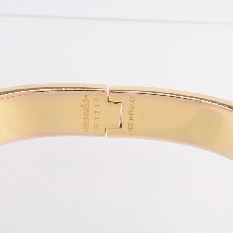 HERMES 金屬/琺瑯Clic H Bracelet手鐲-6
