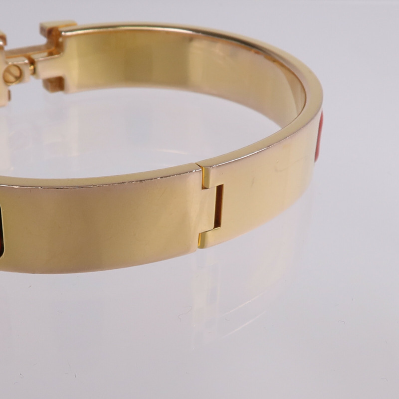 HERMES 金屬/琺瑯Clic H Bracelet手鐲-8