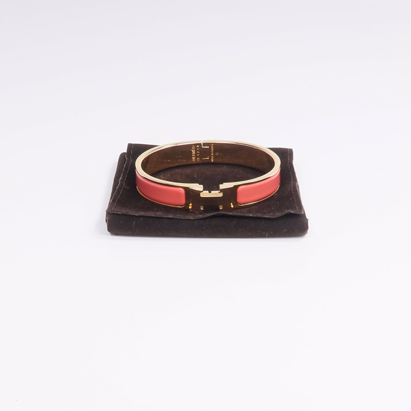 HERMES 金屬/琺瑯Clic H Bracelet手鐲-9