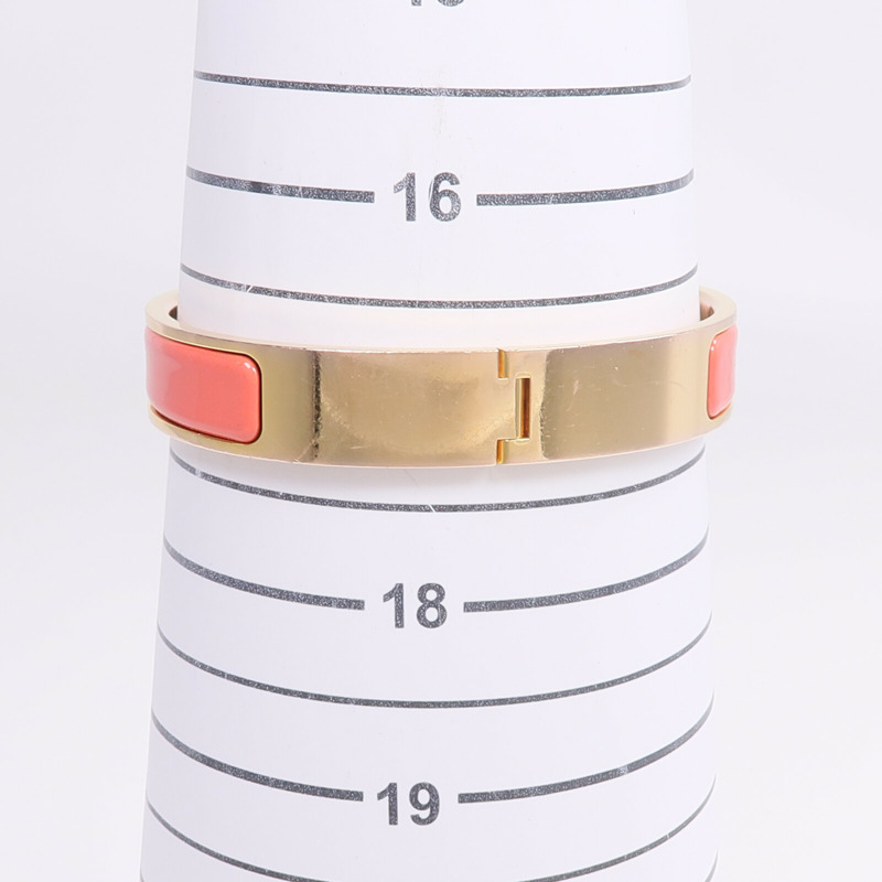 HERMES 金屬/琺瑯Clic H Bracelet手鐲-10