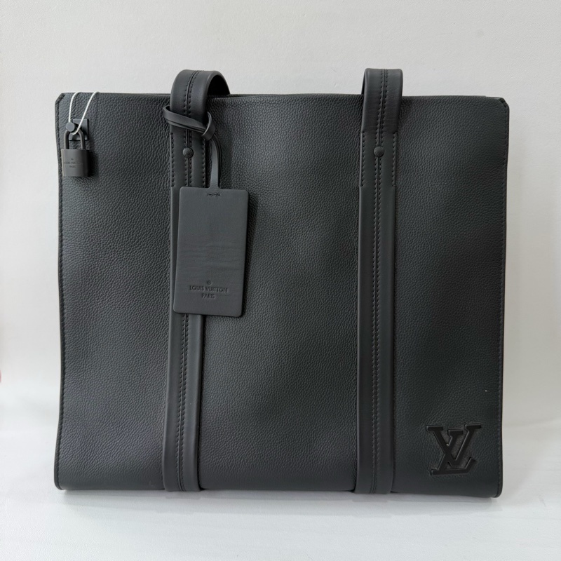 Louis Vuitton 路易威登 Aerogram黑色全皮公文包 🈚附件-0