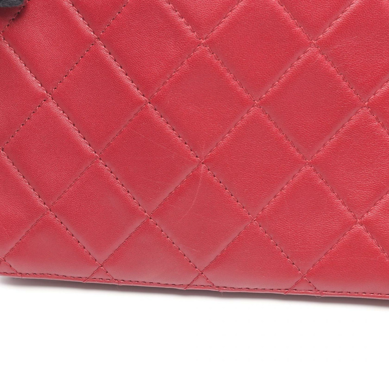 香奈兒 (CHANEL) 菱格紋鏈條肩背包，羊皮材質，紅色，二手，女士款，附鏈條-6