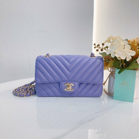 MS0678 Chanel 香奈兒小號翻蓋式鍊帶包包 Classic Flap Mini Rectangle 20cm Chevron Lambskin