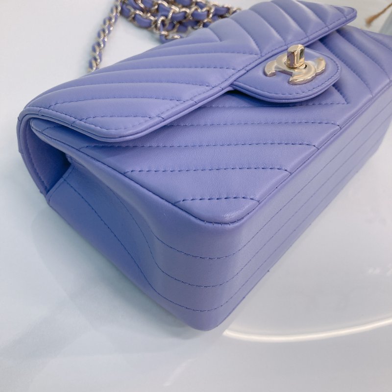 MS0678	Chanel 香奈兒小號翻蓋式鍊帶包包 Classic Flap Mini Rectangle 20cm Chevron Lambskin-5