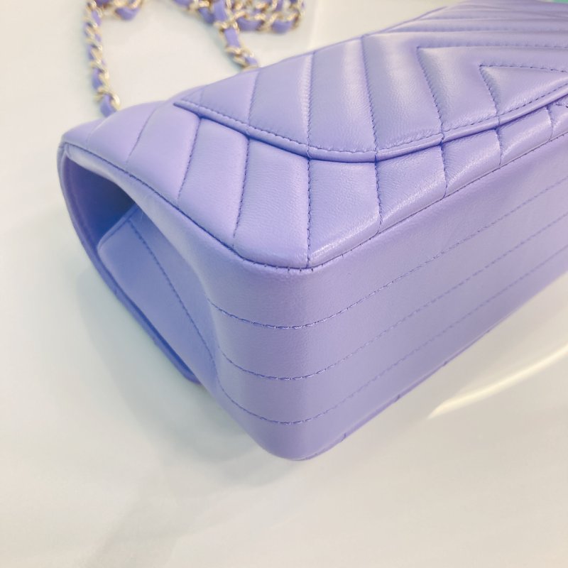 MS0678	Chanel 香奈兒小號翻蓋式鍊帶包包 Classic Flap Mini Rectangle 20cm Chevron Lambskin-23