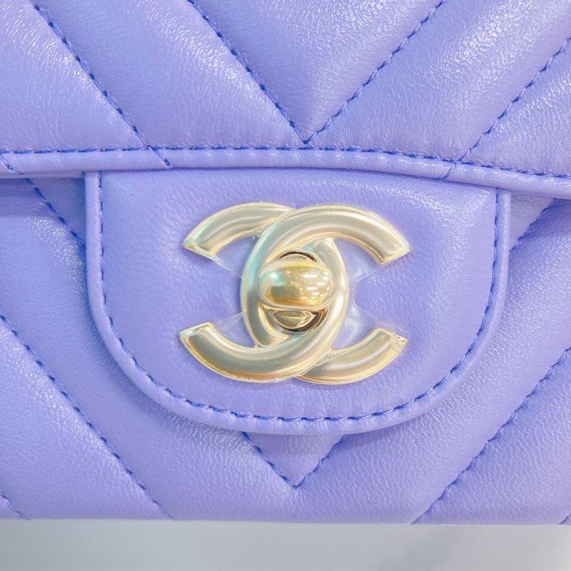 MS0678	Chanel 香奈兒小號翻蓋式鍊帶包包 Classic Flap Mini Rectangle 20cm Chevron Lambskin-26