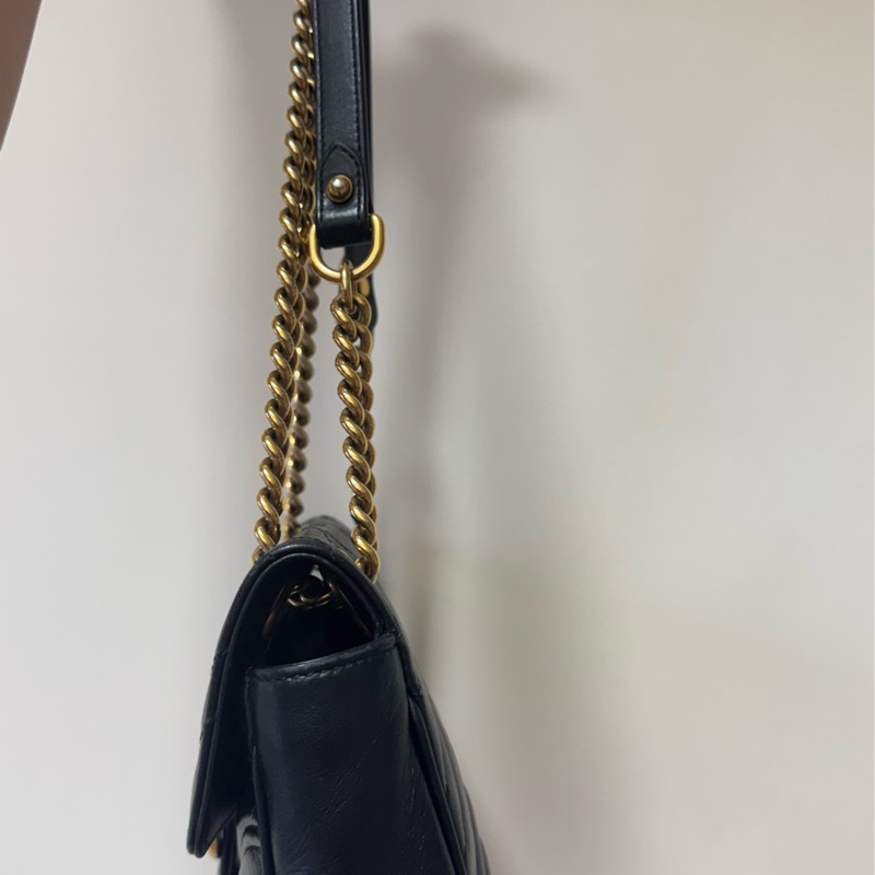 Gucci Marmont 愛心款鏈條包 黑金 小號｜正品｜狀況佳-3