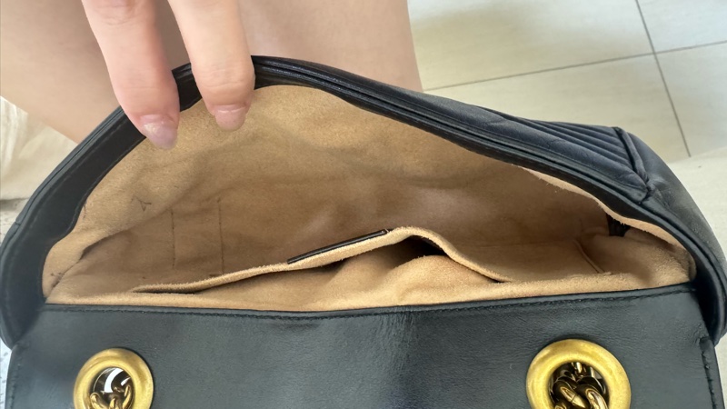 Gucci Marmont 愛心款鏈條包 黑金 小號｜正品｜狀況佳-8