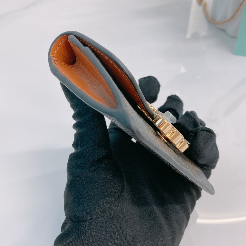 MS0680 Celine 思琳經典花紋於夾 Card Holder with Flap Triomphe Canvas Tan-19