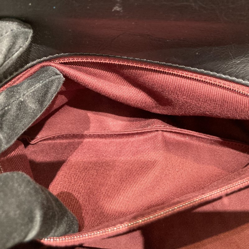 CHANEL 香奈兒 CF 毛呢 肩背包 紅色/黑色 銀鍊-13