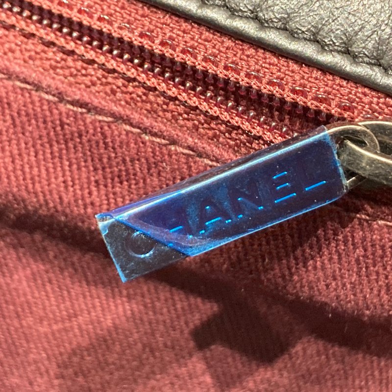 CHANEL 香奈兒 CF 毛呢 肩背包 紅色/黑色 銀鍊-20